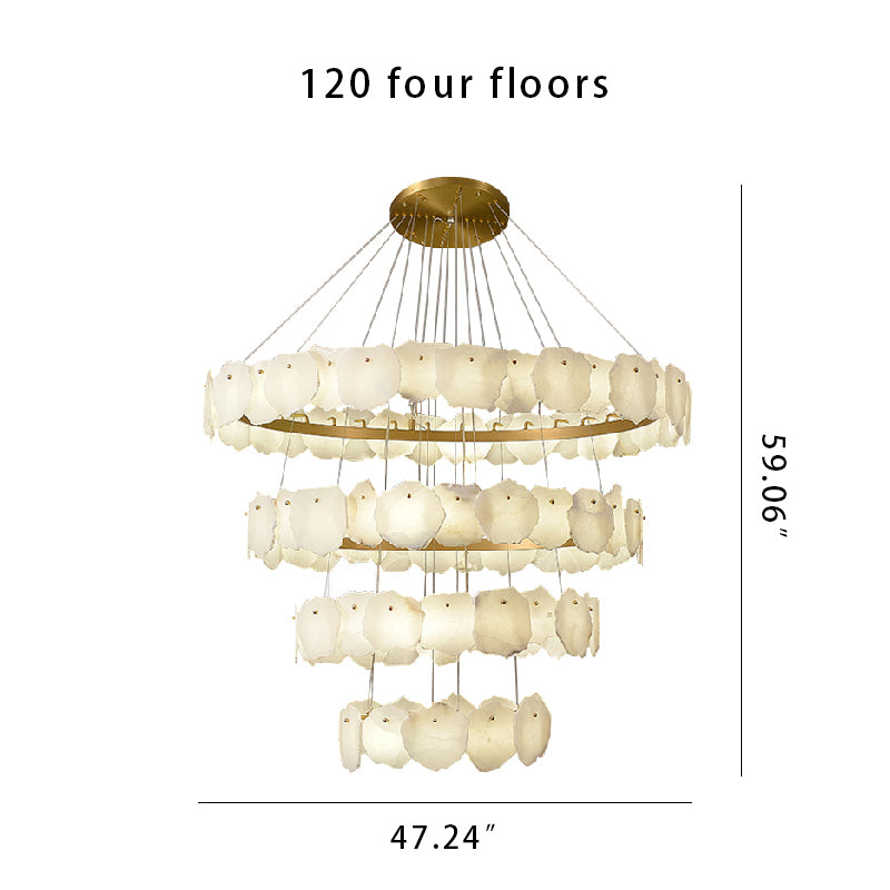 Villa staircase chandelier
