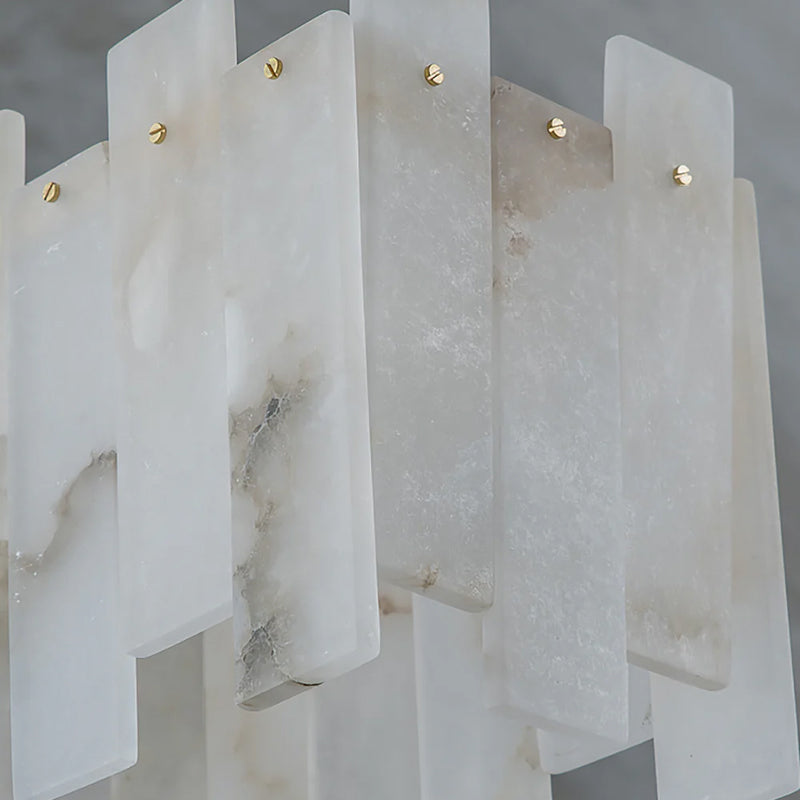 Alabaster Rectangular Linear Chandelier