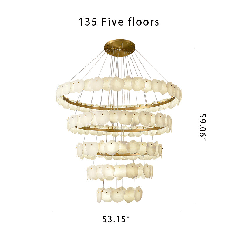 Villa staircase chandelier