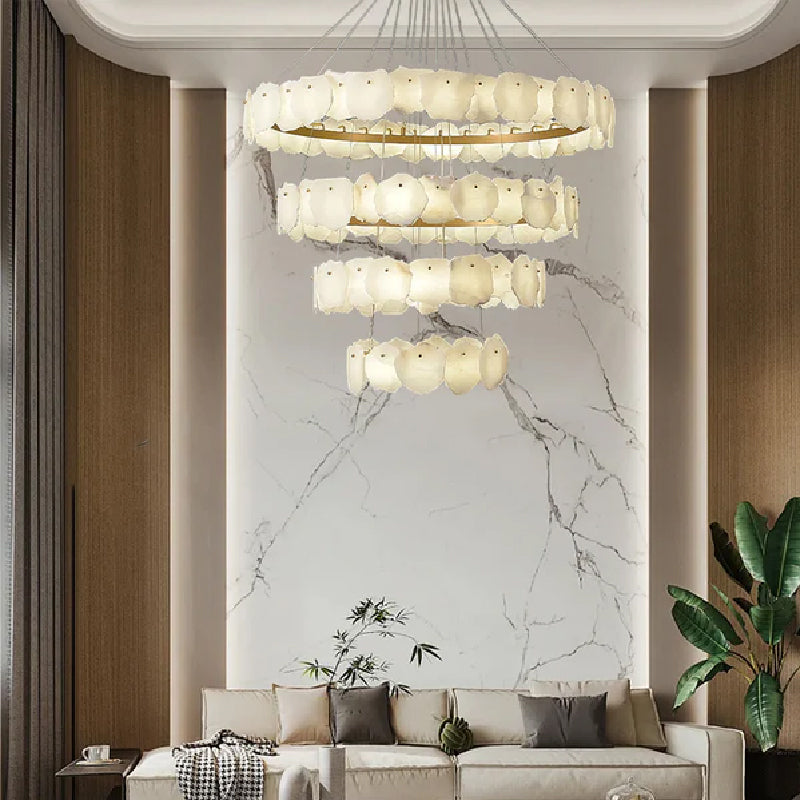 Villa staircase chandelier