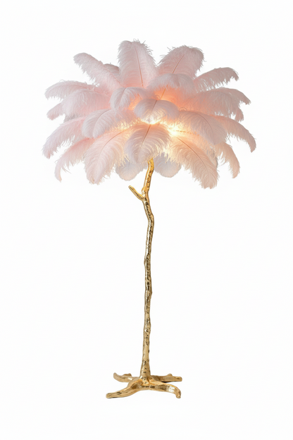 Ostrich Feather Floor Lamp