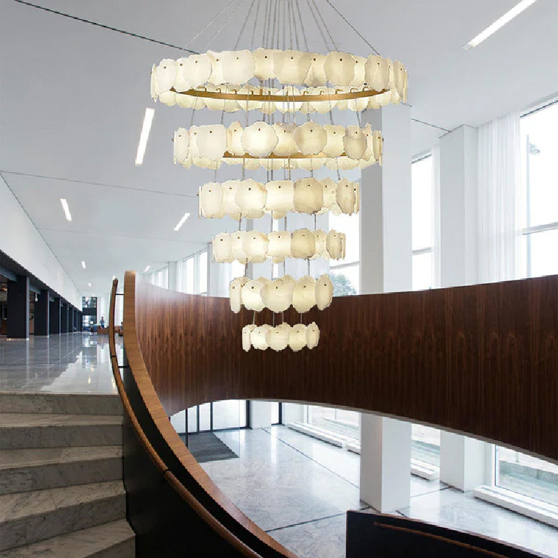 Villa staircase chandelier