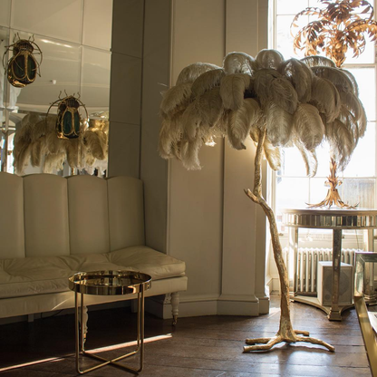 Ostrich Feather Floor Lamp