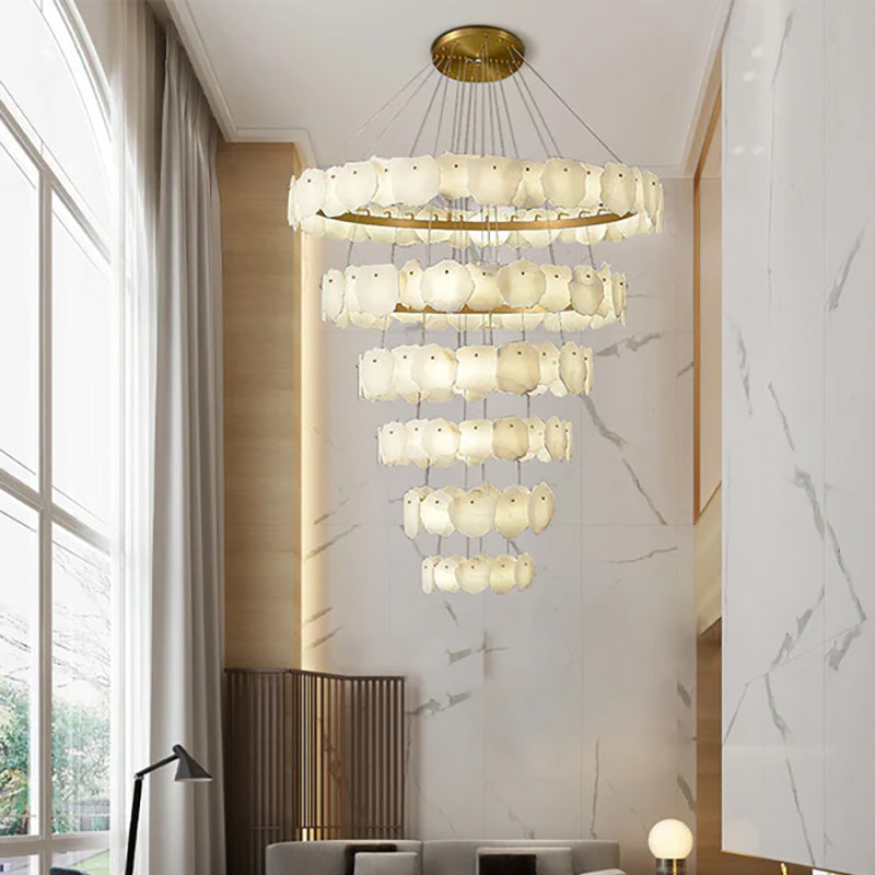 Villa staircase chandelier