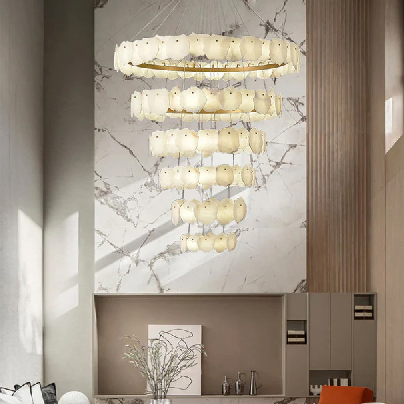 Villa staircase chandelier