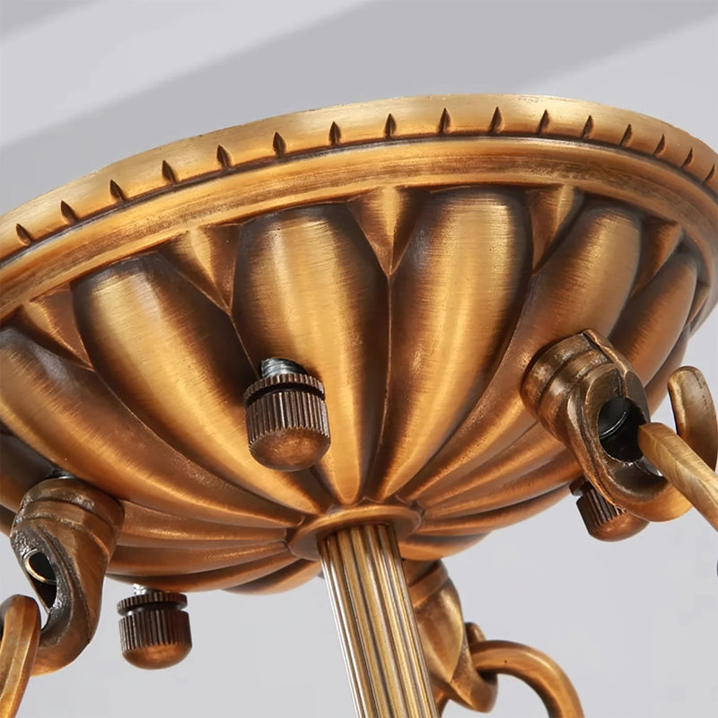 Bowl-Shaped Alabaster Chandelier