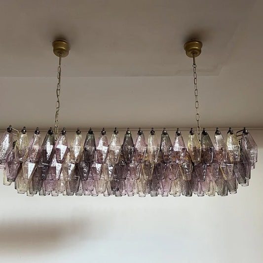 Poliedri Murano glass ceiling lamp