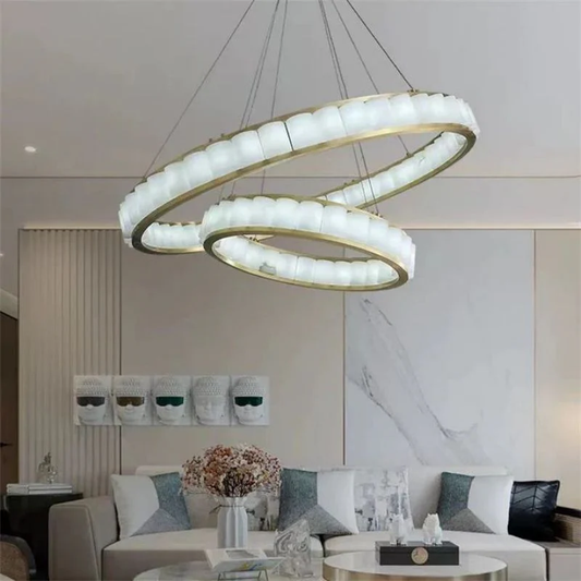 Alabaster Round Chandelier