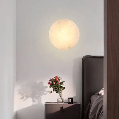 Domino A Cylindrical Alabaster Wall Light