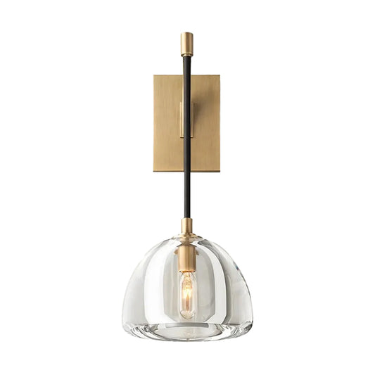 Crescent-shaped wall lamp