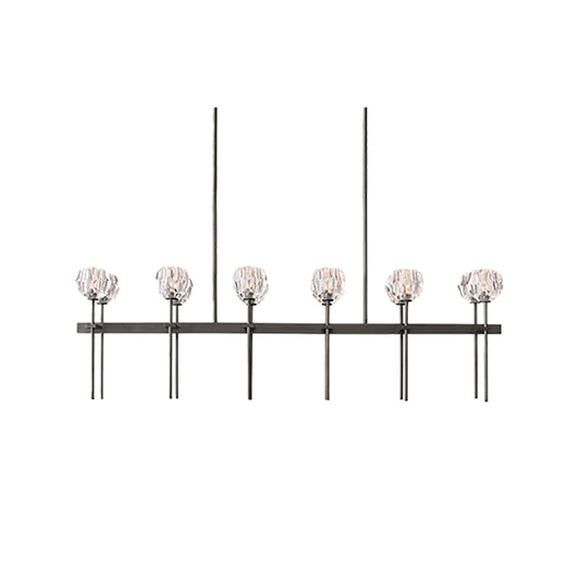 Transparent Crystal Double-Line Chandelier