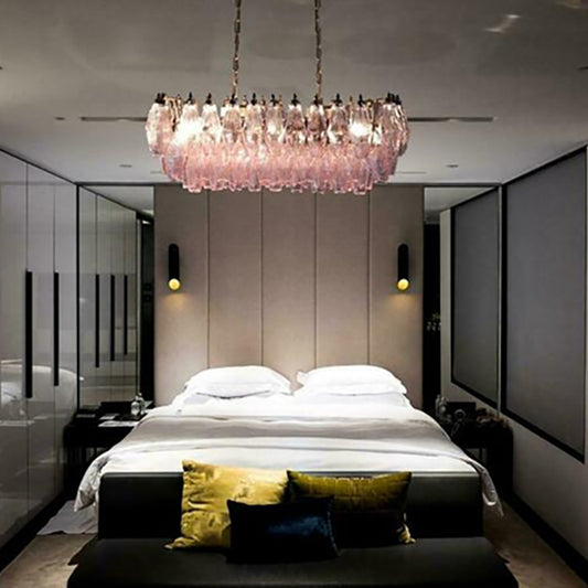 Murano pink Polidori glass chandelier