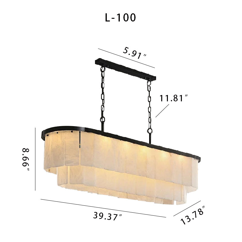 Natural Alabaster Chandelier