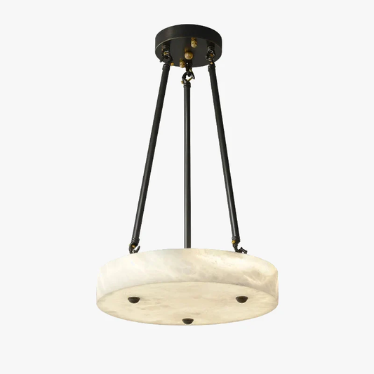 Hanging tray alabaster chandelier