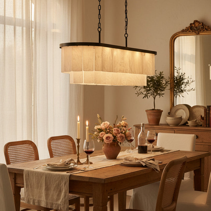 Natural Alabaster Chandelier — Warm Glow