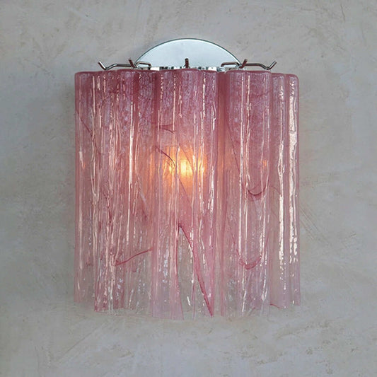 Murano glass tube wall light