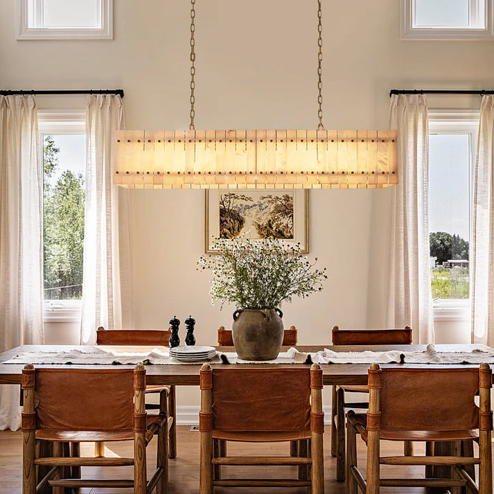 San Marco Alabaster Linear Chandelier