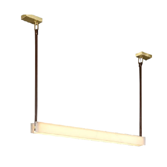 Modern simple marble leather chandelier