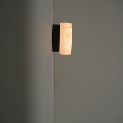 Domino A Cylindrical Alabaster Wall Light