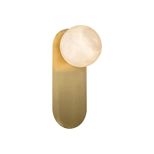 Oval Alabaster Globe Wall Light