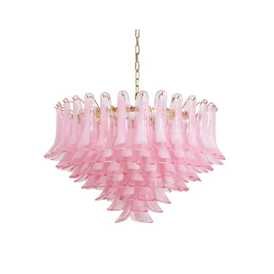 Pink saddle chandelier