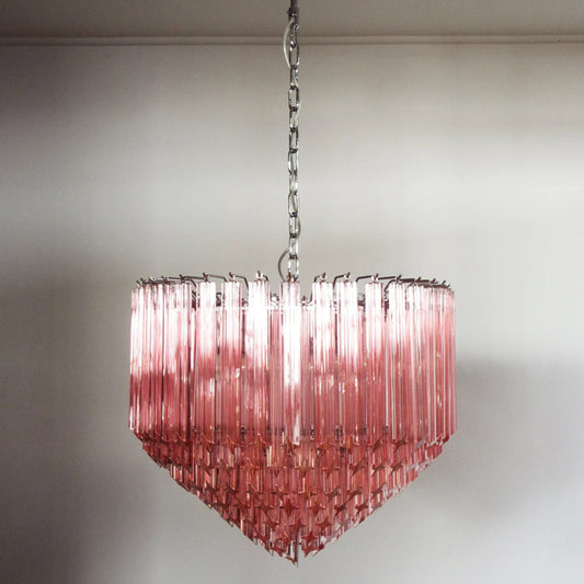 Modern Quadriedri Murano Glass Chandelier