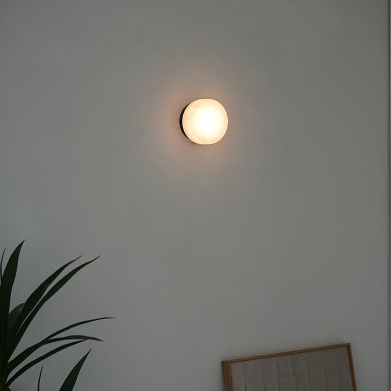 Domino A Cylindrical Alabaster Wall Light