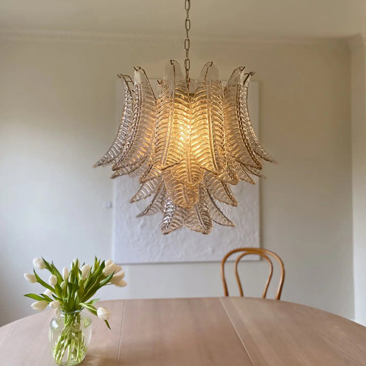 Smoked Murano Chandelier Four Tiers