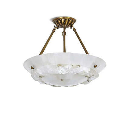 Bowl-Shaped Alabaster Chandelier