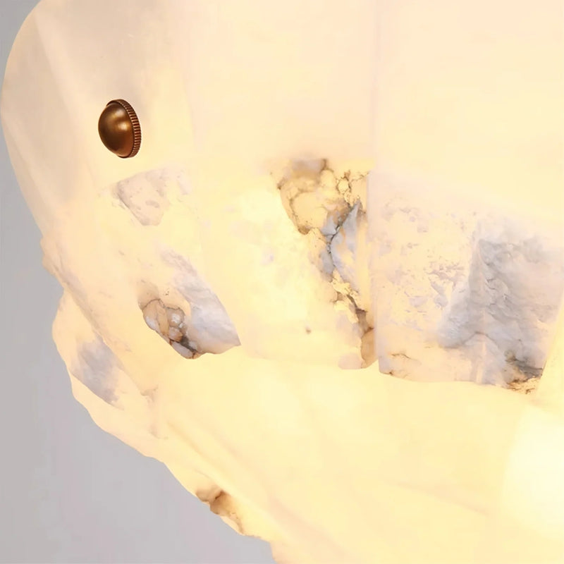 Bowl-Shaped Alabaster Chandelier