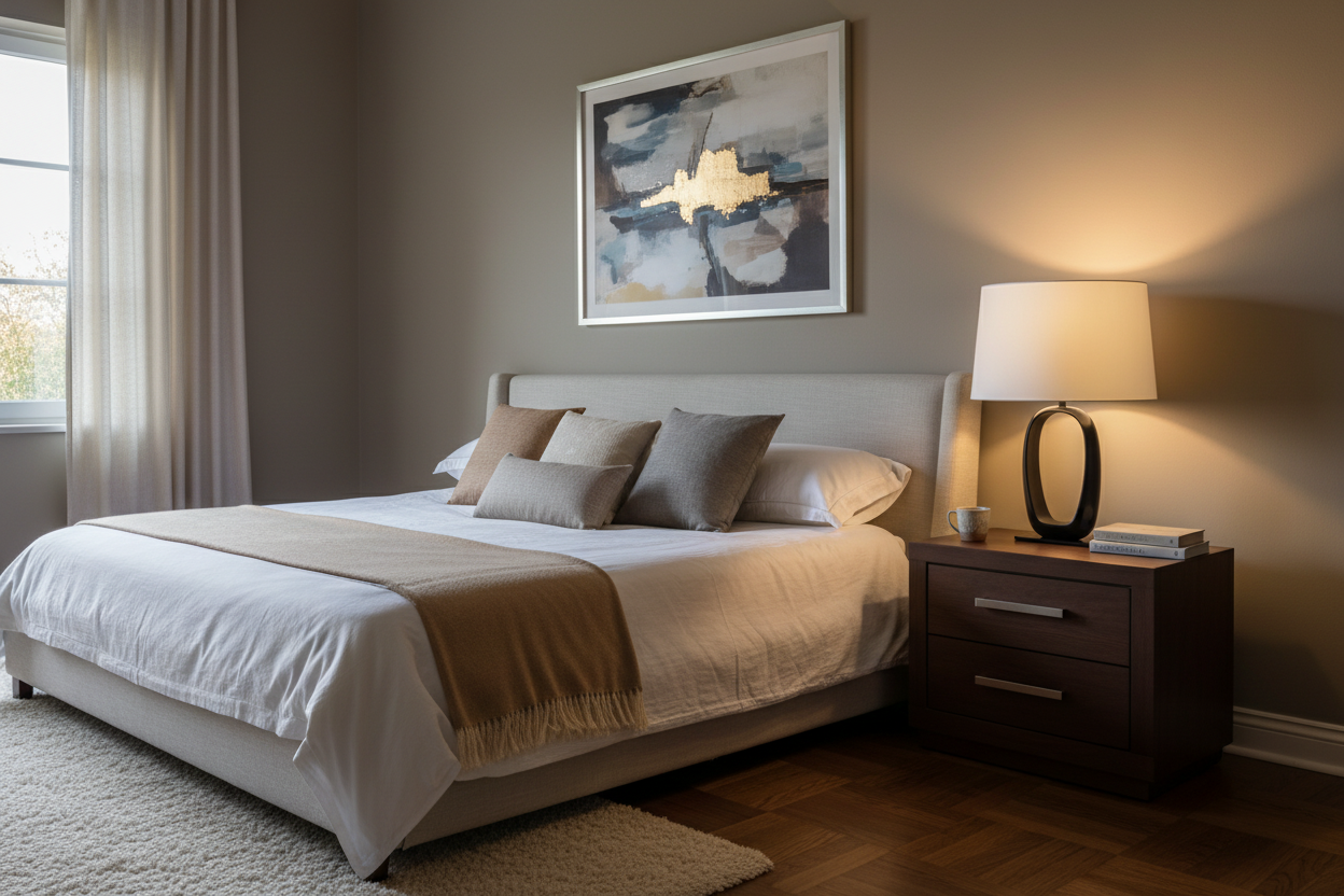 Bedroom Bedside - Oval Ring Lamp