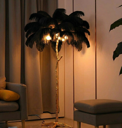 Ostrich Feather Floor Lamp