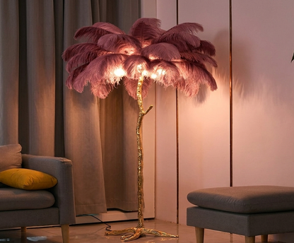 Ostrich Feather Floor Lamp