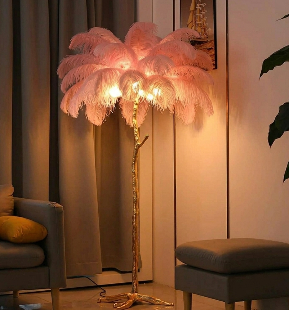 Ostrich Feather Floor Lamp