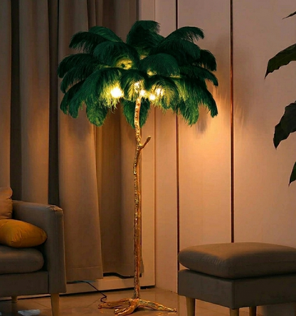 Ostrich Feather Floor Lamp