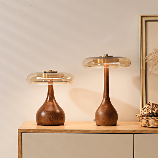 Glass table lamp