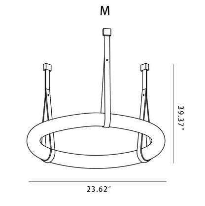 Alabaster Oslo Round Art Chandelier