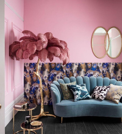 Ostrich Feather Floor Lamp