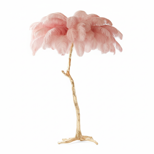 Ostrich Feather Floor Lamp
