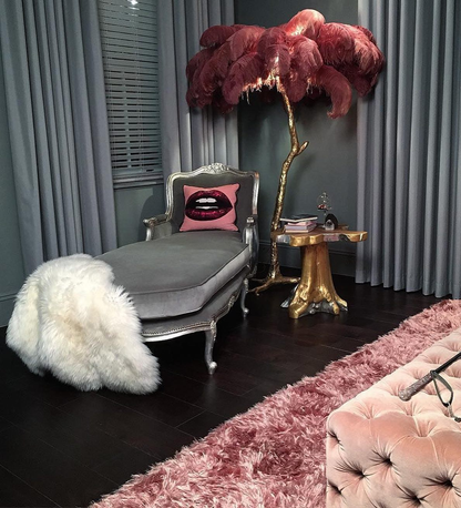Ostrich Feather Floor Lamp