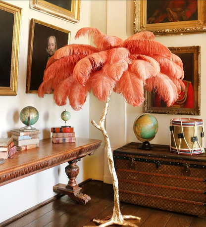 Ostrich Feather Floor Lamp