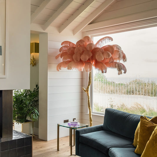 Ostrich Feather Floor Lamp
