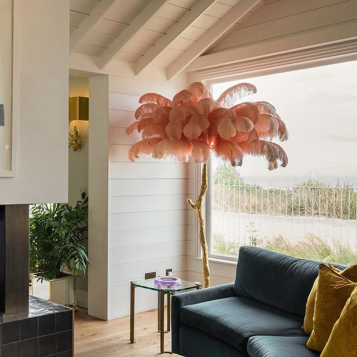 Ostrich Feather Floor Lamp