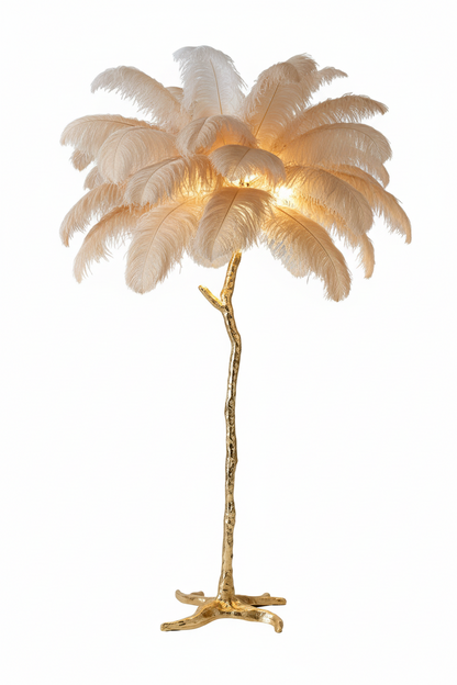 Ostrich Feather Floor Lamp