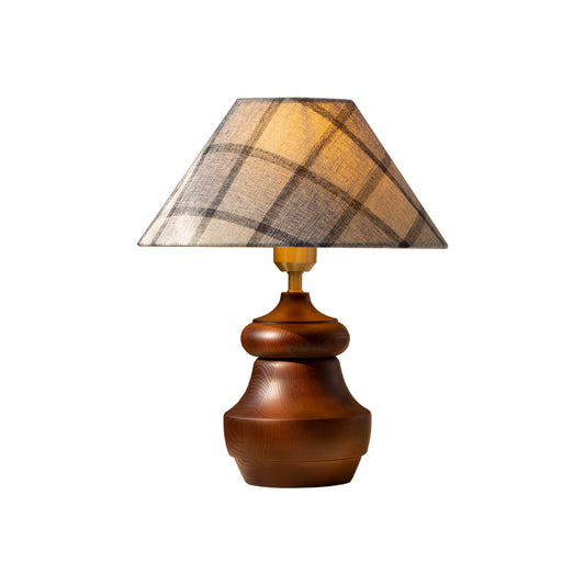 Plaid shade table lamp