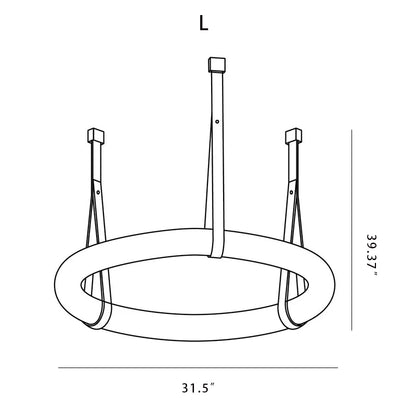 Alabaster Oslo Round Art Chandelier